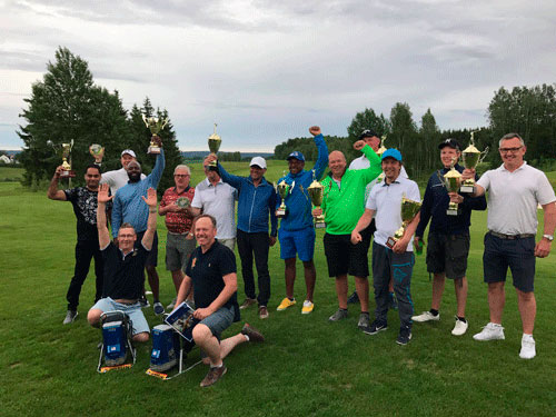 Vinnere i Mal Proff Golfturnering Det ble mange gjeve pokaler og fine premier i Mal Proff Golfturneringen