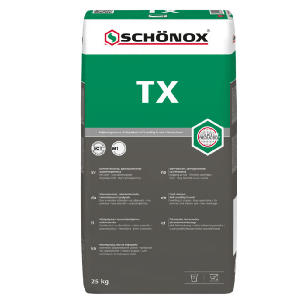 Schønox Avrettingsmasse Gulvsparkel TX 25kg