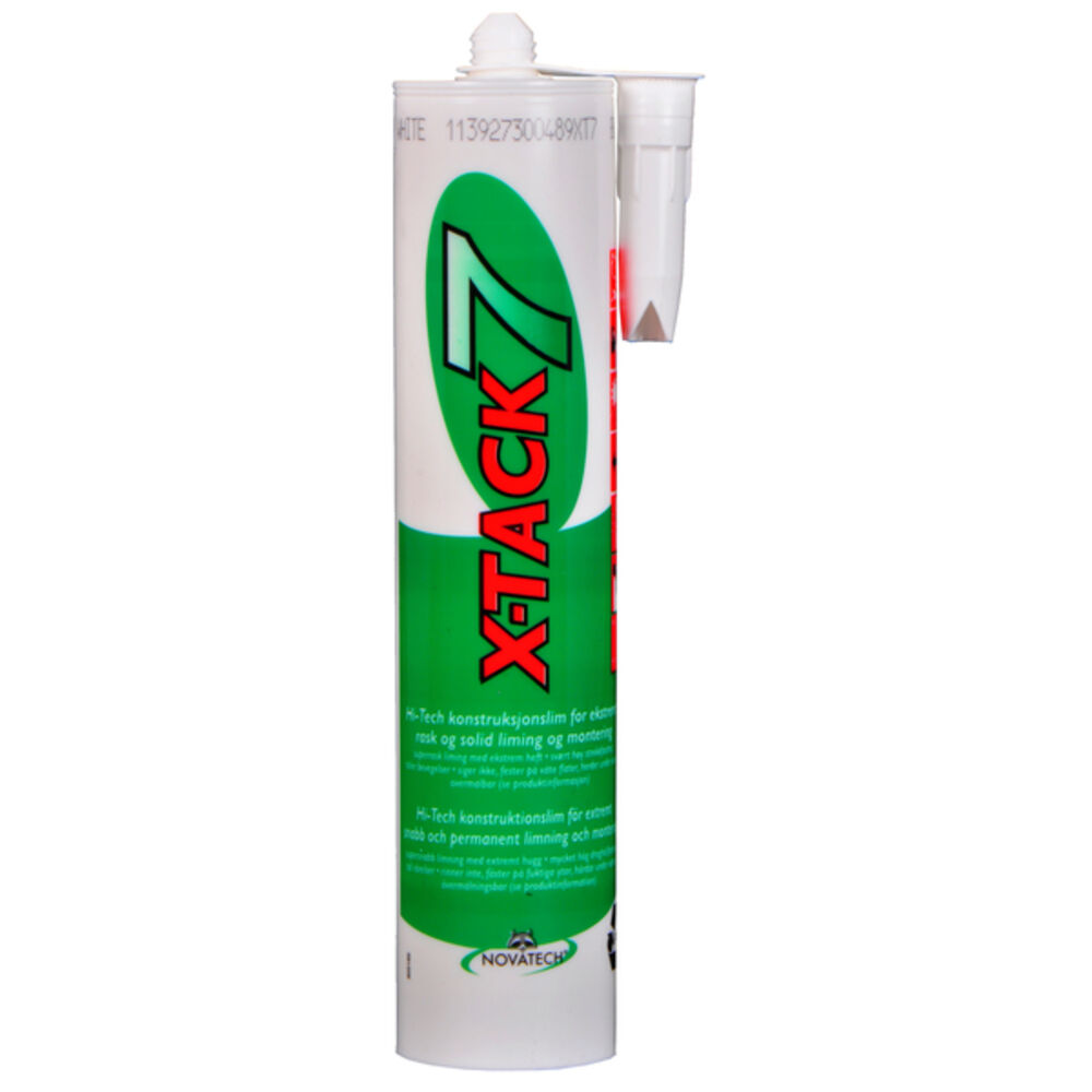 Tec7 X-Tack Monteringslim Hvit 290ml