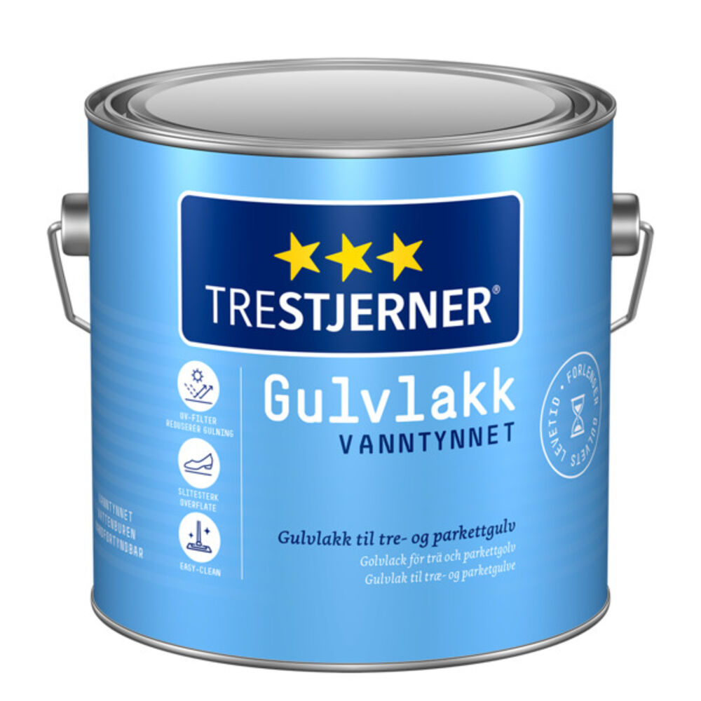 Trestjerner Gulvlakk Silkematt 3 l