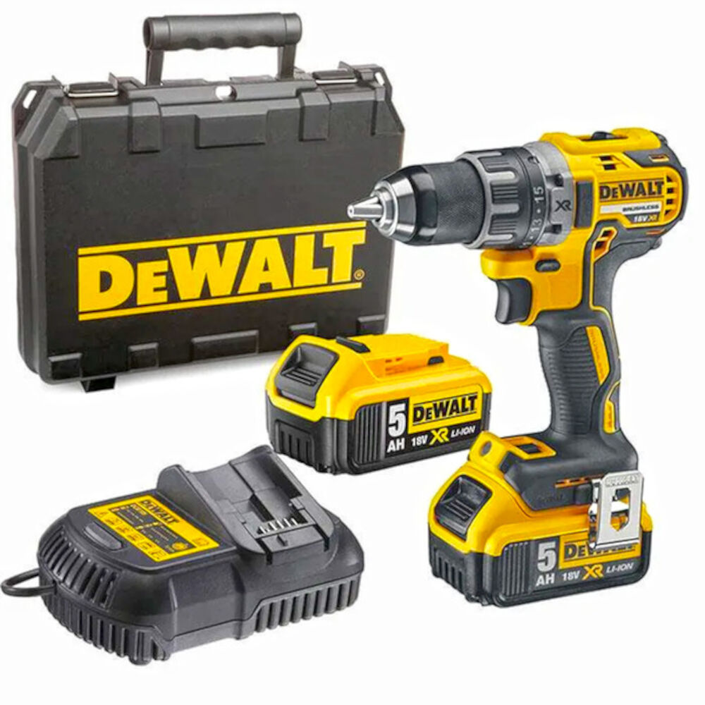 DeWALT Drill 18V XR Li-Ion børsteløs 2 x 5 Ah