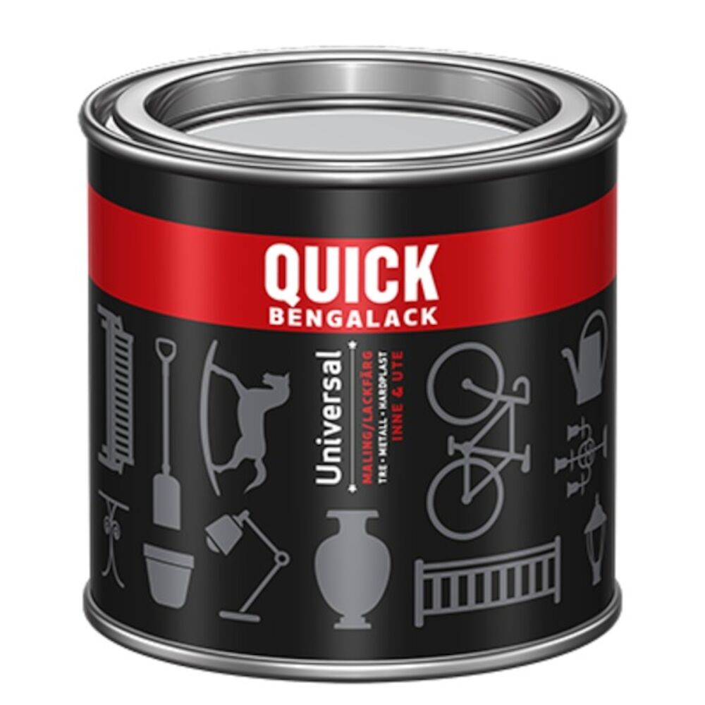 Quick Bengalack Universal Ferdigfarge Hvit - 0,25 l